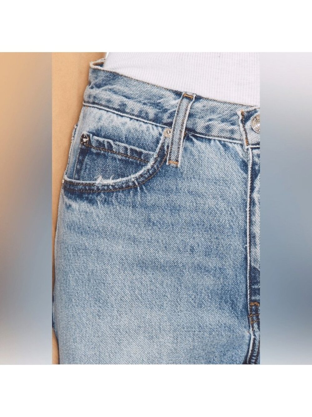 NWT Size 27 - FRAME The Hang 100% Cotton Mid Rise jeans in Seattle (NWT US$ 298) - Picture 3 of 16